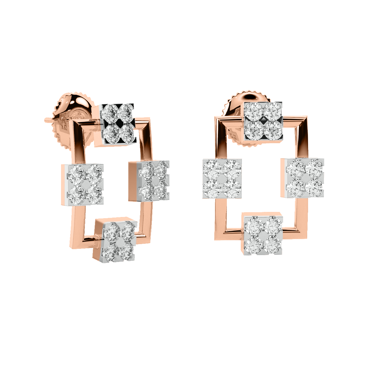 Kehlani Round Diamond Stud Earrings